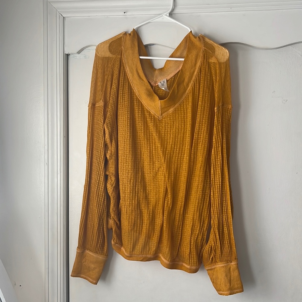 We The Free gold ever sized sweater